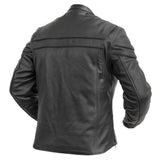 Full Hand Black Leather Motorcycle Jacket