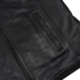 Full Hand Black Leather Motorcycle Jacket