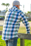CLOSEOUT The "Sea Breeze" Flannel (Hidden Snap Collars)