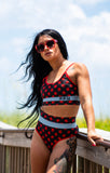 Women's Skull Print High-Waisted Bikini Bottom