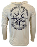Unisex Nautical Compass Hooded UV Long Sleeve Tee