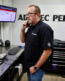 Closeout- Embroidered Shop Shirt - Men's Short Sleeve Black - White Cross