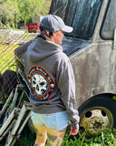 Unisex Red Ring Logo Charcoal Zip-Up Hoodie