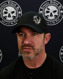 LIMITED EDITION! Medium Two-Tone Skull - Black "Never Fade" Fitted Cap