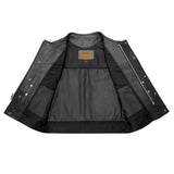 Green Diamond - Men's Club style Leather Motorcycle Vest