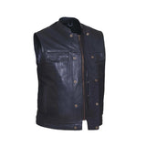 Iron Rider - Men's SOA Club Style Leather Motorcycle Vest