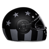 DOT Daytona Retro Full Face Motorcycle Helmet: Vintage Style for Men, Women, & Youth - W/ Captain America Stealth