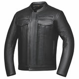 Rampage Men's Naked Cowhide Leather Motorcycle Jacket