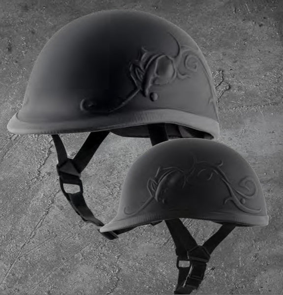 BADASS Rose Tattoo Smallest DOT Certified Motorcycle Helmet – Route 32 Riding Gear