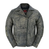 Shen Antique Brown Women's Leather Motorcycle Jacket
