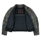 Shen Antique Brown Women's Leather Motorcycle Jacket