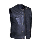 Steelhorse - Men's SOA Club Style Leather Motorcycle Vest