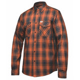 Mens Black and Brown Cotton Long Sleeve Flannel Shirt - TW211.00