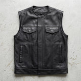 Runner - Men's SOA Club Style Leather Motorcycle Vest