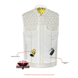 Gloom Gold Men's Black Mesh Textile Vest