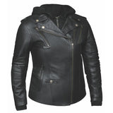 Cher - Women's Lambskin Leather Motorcycle Jacket