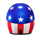 DOT Approved Daytona Cruiser Open Face Motorcycle Helmet - Men, Women & Youth - With Visor & Graphics - W/ Captain America