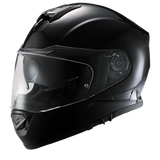 Daytona Detour Full Face Motorcycle Helmet - DOT Certified, Dual Visor, Street Bike Helmet, Men/Women/Youth - Hi-Gloss Black