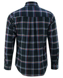 Flannel Shirt - Black, Red and Blue