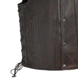 High Roller Men's Motorcycle Leather Vest