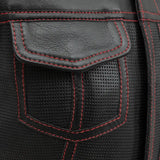 Jessica Perforated Women's Motorcycle Leather Vest