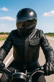 Rampage Men's Naked Cowhide Leather Motorcycle Jacket