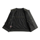 Lowside Hornet Perforated Men's Club Style Leather Vest