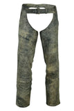 Unisex Double Deep Pocket Thermal Lined Chaps- Antique Brown