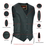 Enchantia Women's leather motorcycle vest