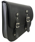 Left Side Synthetic Leather Swing Arm Bag W/ Buffalo Snaps