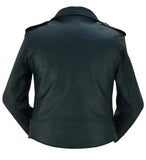 Women's Classic Plain Side Fitted M/C Style Jacket