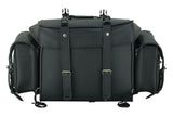 Leather Black PVC Large Four Piece Motorcycle Touring Tail Bag