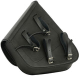 Left Side Synthetic Leather Swing Arm Bag W/ Buffalo Snaps