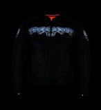Men's Black Reflective Skulls Scooter Jacket