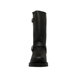 Shadowstep Men's Black leather motorcycle boots
