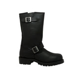 Shadowstep Men's Black leather motorcycle boots