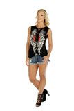Women's Rock Star Lace-Up Tank Top