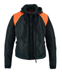 Women's Mesh 3-in-1 Riding Jacket (Black/Orange)