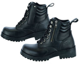 Women's Side Zipper Plain Toe Boots