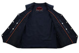 Men's Single Back Panel motorcycle vest