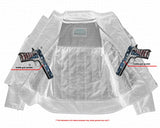 Men's Textile Scooter Style Jacket w/ Reflective Skulls