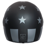 DOT Daytona Retro Full Face Motorcycle Helmet: Vintage Style for Men, Women, & Youth - W/ Captain America Stealth