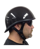 badass rocker motorcycle helmet BADASS CarbonAir Rocker Smallest DOT Certified Motorcycle Helmet