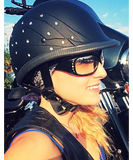 BADASS Diamonds in the Ruff Smallest DOT Certified Motorcycle Helmet