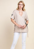 Skull Side Lace Lightweight Shirt