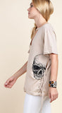 Skull Side Lace Lightweight Shirt