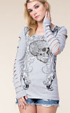 Sugar Skull Cut Sleeve